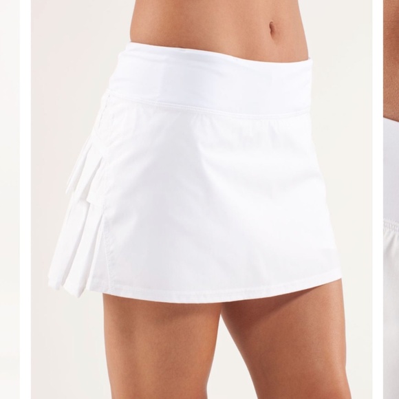 EUC, Lululemon Run: Pace Setter Skirt, White, Sz 4 - Picture 1 of 10